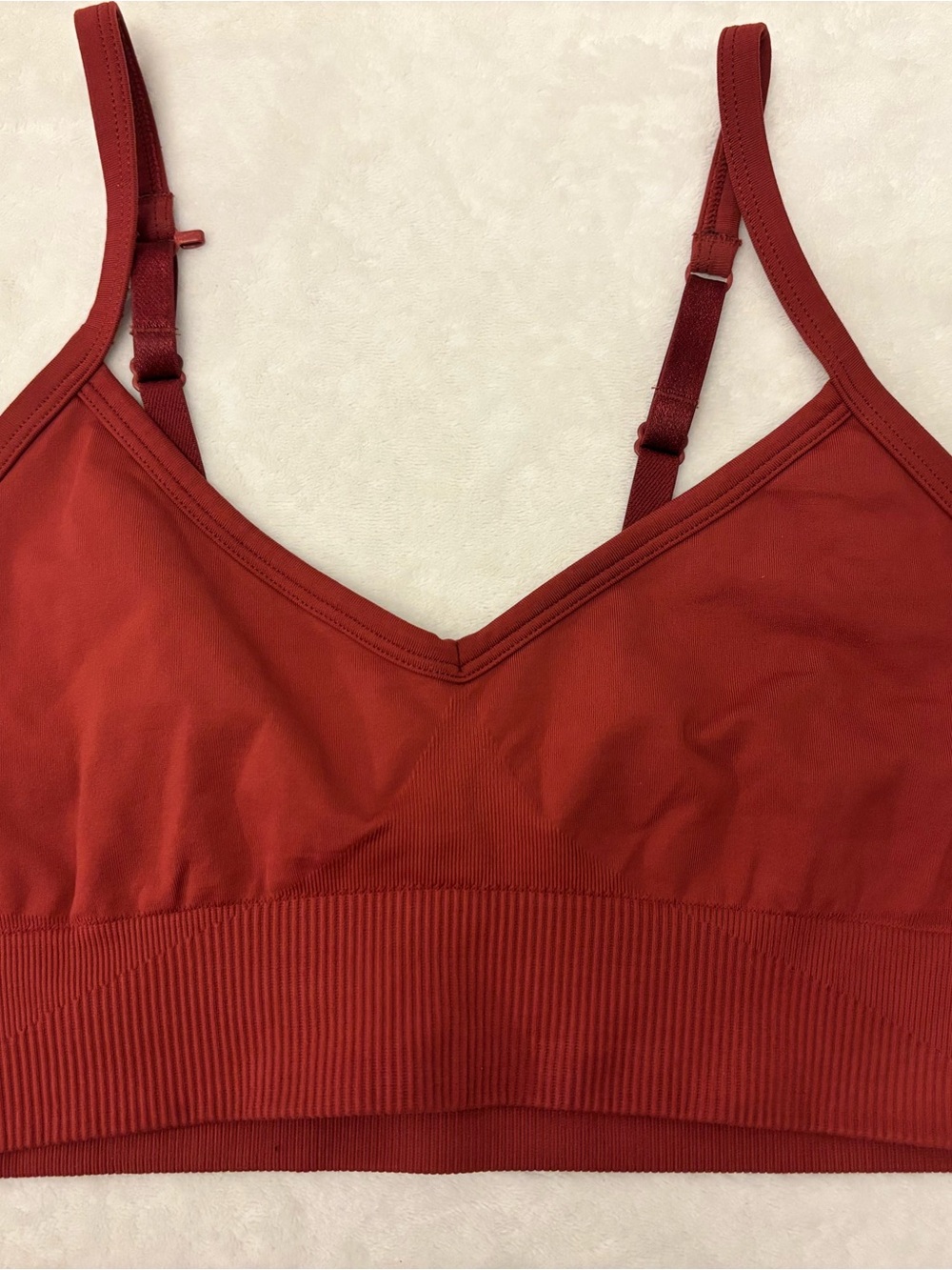 lululemon athletica Deep Red V-Neck Sports Bralette